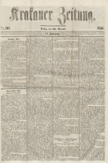 Krakauer Zeitung.Jg.4, Nr. 266 (20 November 1860)