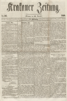 Krakauer Zeitung.Jg.4, Nr. 267 (21 November 1860)