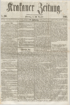 Krakauer Zeitung.Jg.4, Nr. 268 (22 November 1860) + dod.