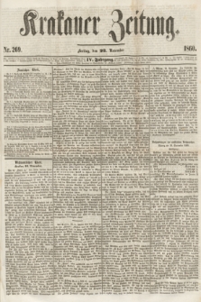 Krakauer Zeitung.Jg.4, Nr. 269 (23 November 1860) + dod.