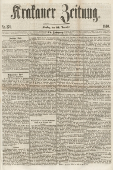 Krakauer Zeitung.Jg.4, Nr. 270 (20 November 1860) + dod.