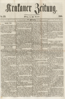 Krakauer Zeitung.Jg.4, Nr. 271 (26 November 1860)