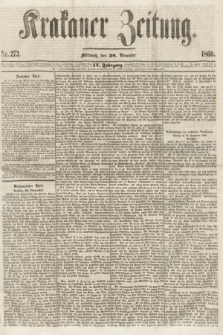 Krakauer Zeitung.Jg.4, Nr. 273 (28 November 1860)