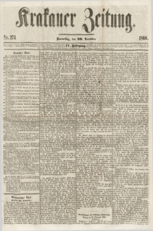 Krakauer Zeitung.Jg.4, Nr. 274 (29 November 1860)