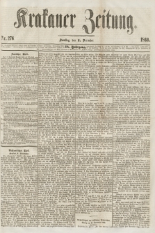 Krakauer Zeitung.Jg.4, Nr. 276 (1 December 1860)