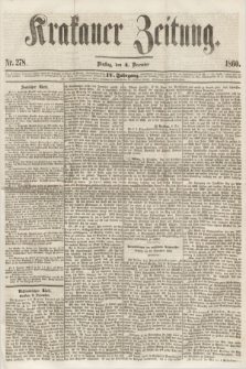 Krakauer Zeitung.Jg.4, Nr. 278 (4 December 1860)