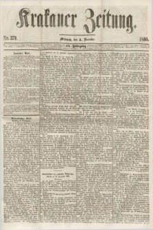 Krakauer Zeitung.Jg.4, Nr. 279 (5 December 1860)