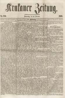 Krakauer Zeitung.Jg.4, Nr. 280 (6 December 1860)