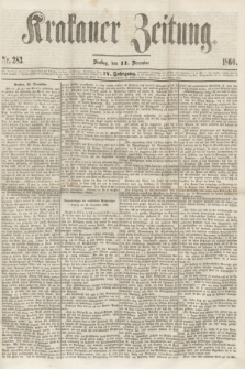 Krakauer Zeitung.Jg.4, Nr. 283 (11 December 1860)