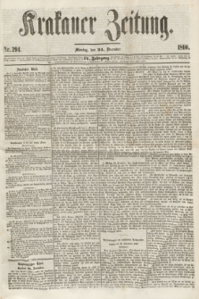 Krakauer Zeitung.Jg.4, Nr. 294 (24 December 1860)