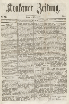 Krakauer Zeitung.Jg.4, Nr. 296 (28 December 1860) + dod.
