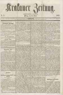 Krakauer Zeitung.Jg.5, Nr. 5 (7 Jänner 1861)