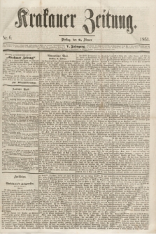 Krakauer Zeitung.Jg.5, Nr. 6 (8 Jänner 1861)