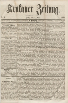 Krakauer Zeitung.Jg.5, Nr. 9 (11 Jänner 1861)