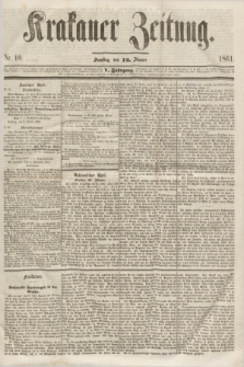Krakauer Zeitung.Jg.5, Nr. 10 (12 Jänner 1861)