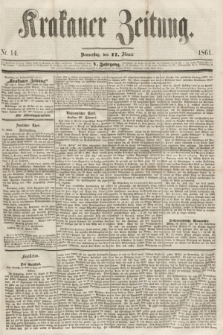 Krakauer Zeitung.Jg.5, Nr. 14 (17 Jänner 1861)