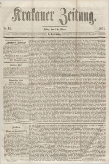 Krakauer Zeitung.Jg.5, Nr. 15 (18 Jänner 1861)