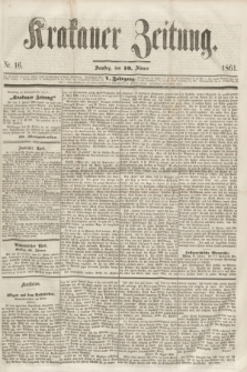Krakauer Zeitung.Jg.5, Nr. 16 (19 Jänner 1861)