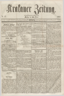 Krakauer Zeitung.Jg.5, Nr. 17 (21 Jänner 1861)