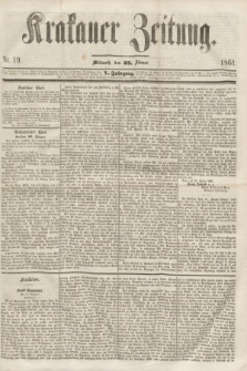Krakauer Zeitung.Jg.5, Nr. 19 (23 Jänner 1861)