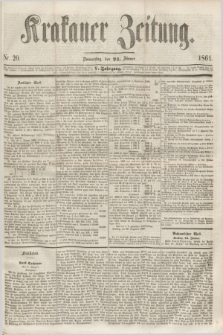 Krakauer Zeitung.Jg.5, Nr. 20 (24 Jänner 1861)