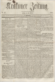 Krakauer Zeitung.Jg.5, Nr. 27 (1 Februar 1861)