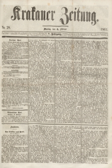 Krakauer Zeitung.Jg.5, Nr. 28 (4 Februar 1861)