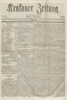 Krakauer Zeitung.Jg.5, Nr. 47 (26 Februar 1861)