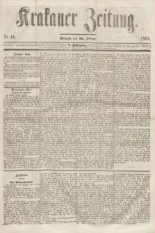 Krakauer Zeitung.Jg.5, Nr. 48 (27 Februar 1861)