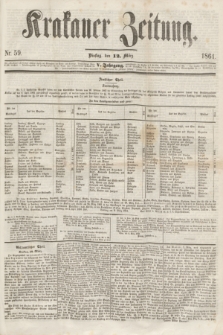 Krakauer Zeitung.Jg.5, Nr. 59 (12 März 1861) + dod.