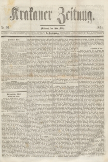 Krakauer Zeitung.Jg.5, Nr. 66 (20 März 1861) + dod.
