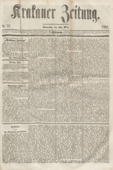 Krakauer Zeitung.Jg.5, Nr. 73 (28 März 1861) + dod.