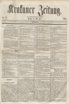 Krakauer Zeitung.Jg.5, Nr 93 (23 April 1861) + dod.