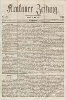 Krakauer Zeitung.Jg.5, Nr. 106 (10 Mai 1861)