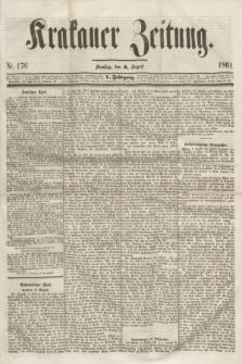Krakauer Zeitung.Jg.5, Nr. 176 (3 August 1861) + dod.