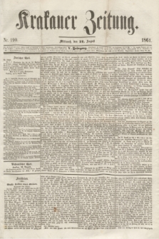Krakauer Zeitung.Jg.5, Nr. 190 (21 August 1861)