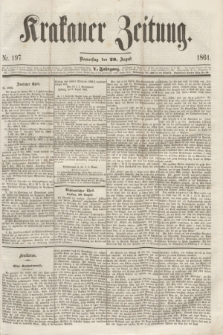 Krakauer Zeitung.Jg.5, Nr. 197 (29 August 1861)