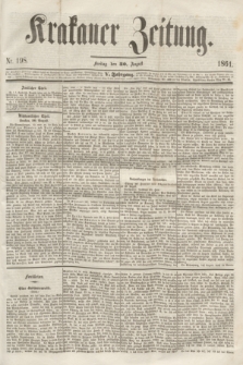 Krakauer Zeitung.Jg.5, Nr. 198 (30 August 1861)