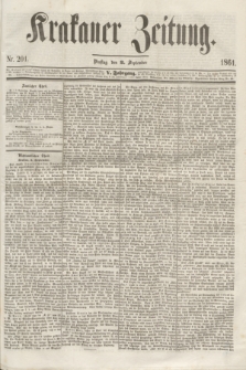 Krakauer Zeitung.Jg.5, Nr. 201 (3 September 1861)