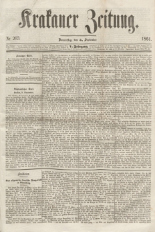 Krakauer Zeitung.Jg.5, Nr. 203 (5 September 1861) + dod.