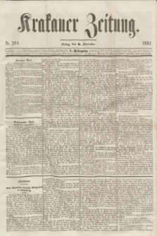 Krakauer Zeitung.Jg.5, Nr. 204 (6 September 1861) + dod.