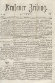 Krakauer Zeitung.Jg.5, Nr. 206 (9 September 1861)