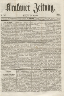 Krakauer Zeitung.Jg.5, Nr. 207 (10 September 1861)