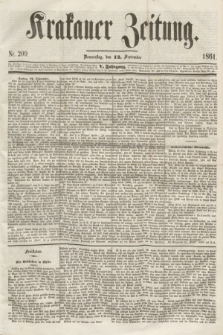 Krakauer Zeitung.Jg.5, Nr. 209 (12 September 1861)
