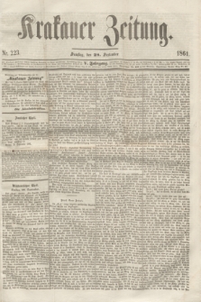Krakauer Zeitung.Jg.5, Nr. 223 (28 September 1861) + dod.
