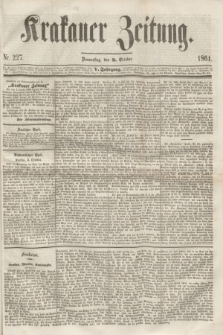 Krakauer Zeitung.Jg.5, Nr. 227 (3 October 1861) + dod.