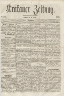 Krakauer Zeitung.Jg.5, Nr. 229 (5 October 1861)
