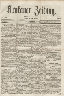 Krakauer Zeitung.Jg.5, Nr. 234 (11 October 1861)