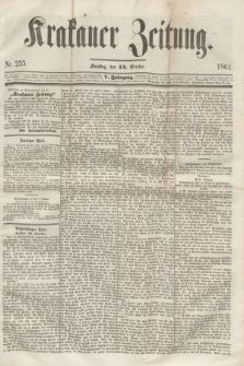 Krakauer Zeitung.Jg.5, Nr. 235 (12 October 1861)