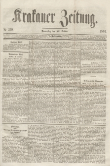 Krakauer Zeitung.Jg.5, Nr. 239 (17 October 1861)